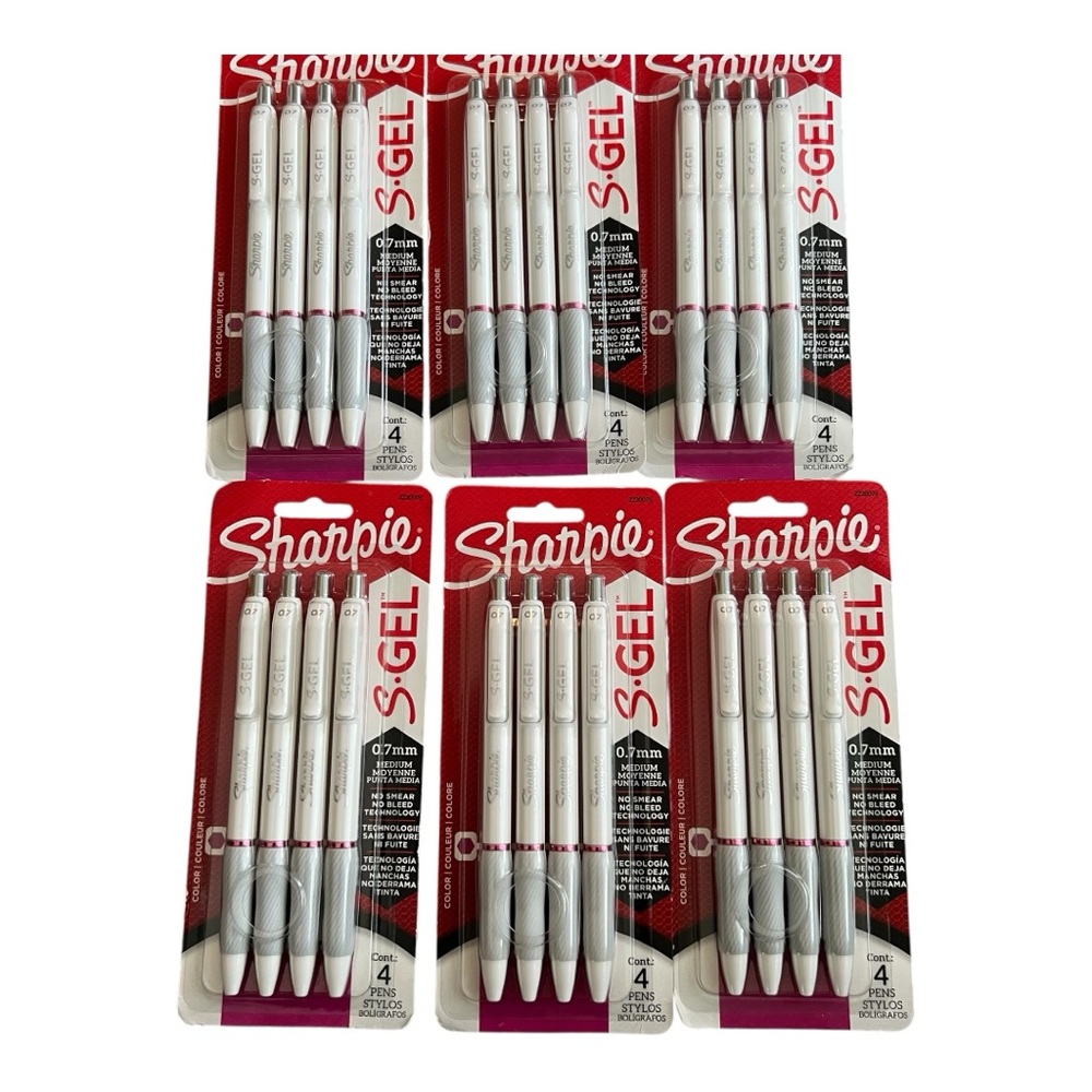 (Pack of 6) Sharpie S-Gel Pens 0.7 mm Medium Point 24 counts, Berry Pink